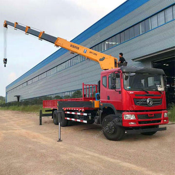 12 Tons Wireless Remote Control Hydraulic Straight Boom Lorry Crane