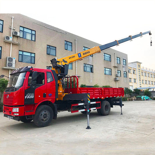 10 Tons Wireless Remote Control Hydraulic Straight Boom Lorry Crane