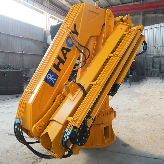 12 tons folding boom hydraulic crane Remote Control Marine Hydraulic Crane