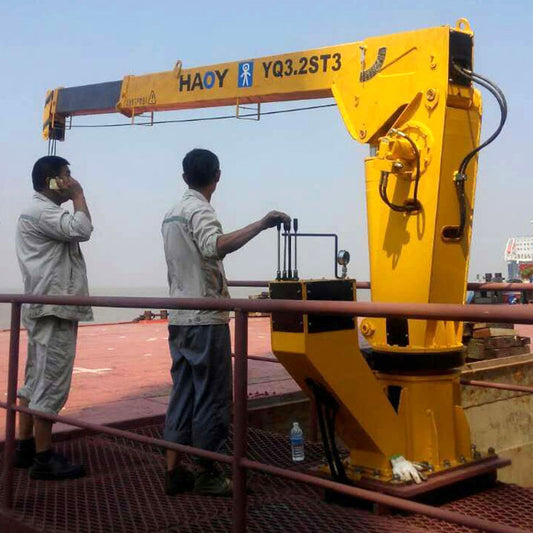 HAOY 3 ton telescopic remote control marine crane