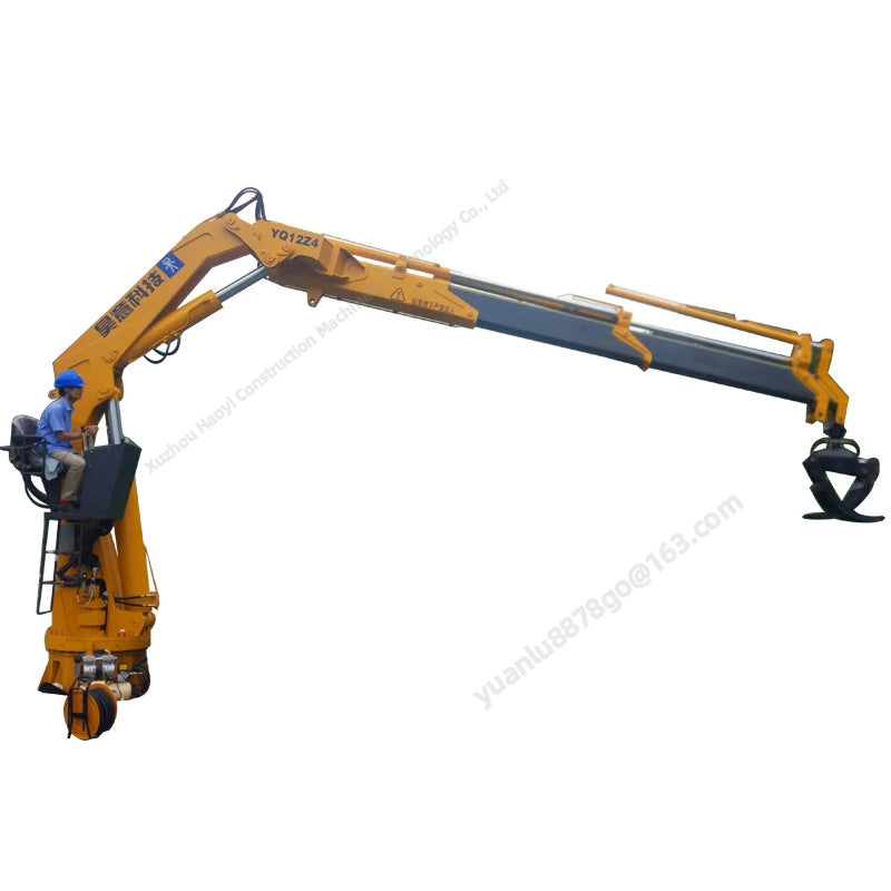 12 Ton Folding Arm Remote Control Hydraulic Marine Crane