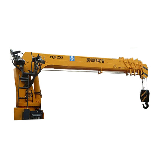 HAOY 12 ton straight arm marine hydraulic crane