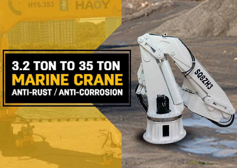 0.8 ton to 35 ton knuckle boom marine crane