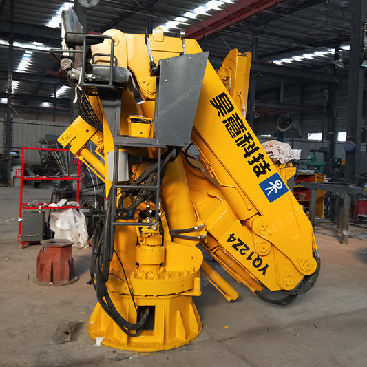 12 Ton Folding Arm Remote Control Hydraulic Marine Crane