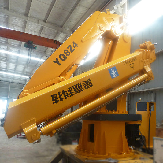 8 Ton Folding Boom Marine Deck Hydraulic Crane Ship Port Terminal Offshore Crane For Sale