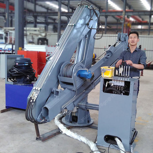 3.2 Ton Folding Arm Remote Control Hydraulic Marine Crane