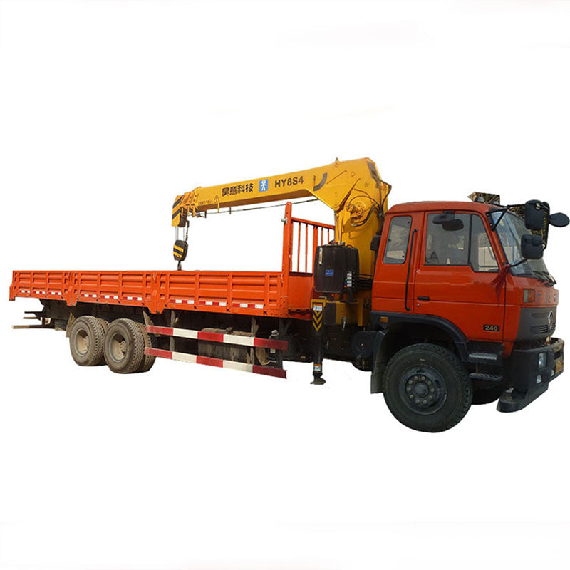 8 ton telescopic boom 4 sections truck mounted crane