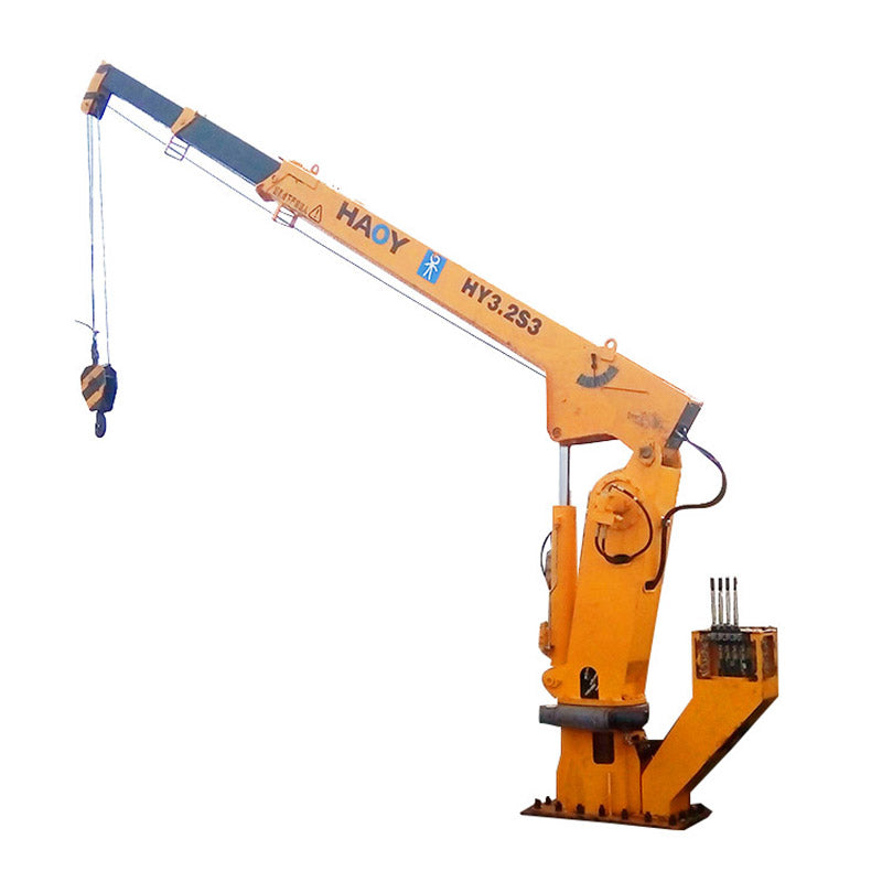 HAOY 3 ton telescopic remote control marine crane