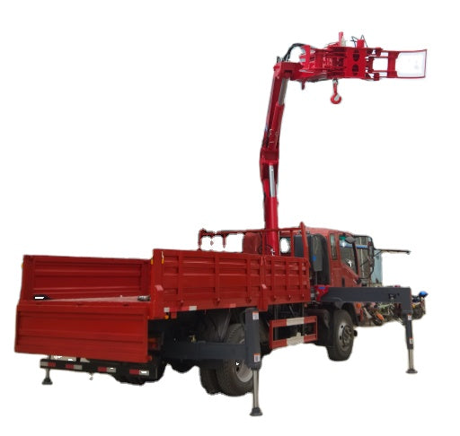 HAOY 6.3 ton truck mounted knuckle boom crane