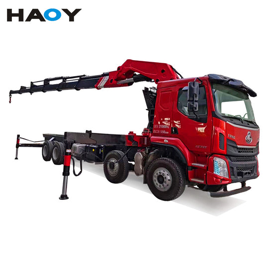 HAOY 35 ton knuckle boom truck mounted crane