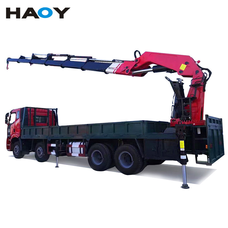 HAOY 35 ton knuckle boom truck mounted crane