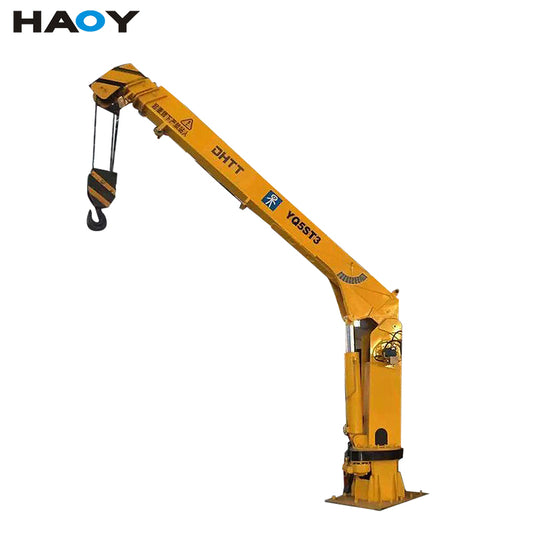 HAOY 5ton hydraulic straight boom crane